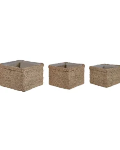 Set di 3 vasi per piante RIVULINE Alghe marine 23/27/30 cm Naturale