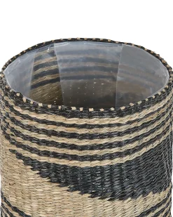 Set di 3 vasi per piante RATTAIL Alghe marine 32/29/27 cm Nero