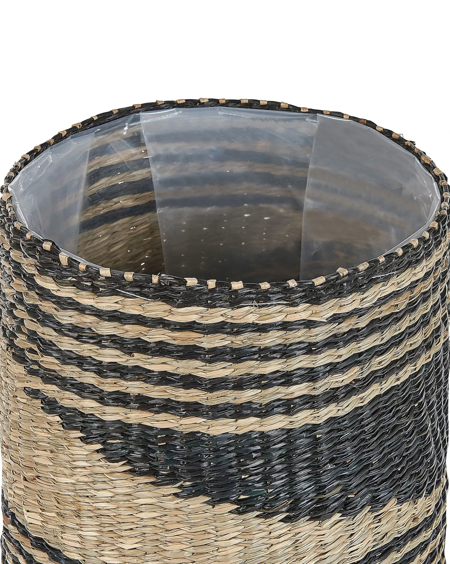 Set di 3 vasi per piante RATTAIL Alghe marine 32/29/27 cm Nero