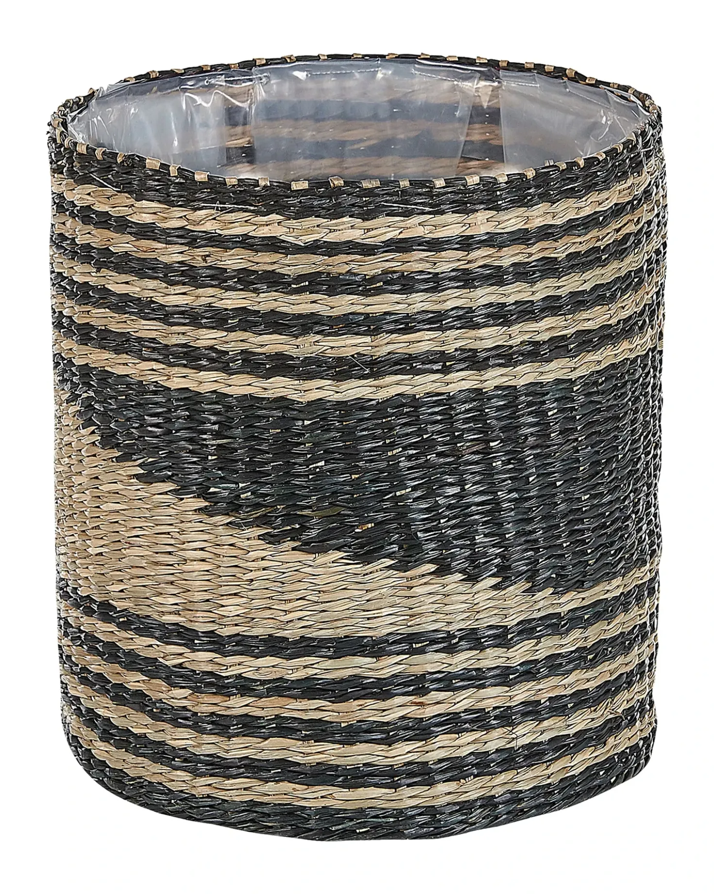 Set di 3 vasi per piante RATTAIL Alghe marine 32/29/27 cm Nero