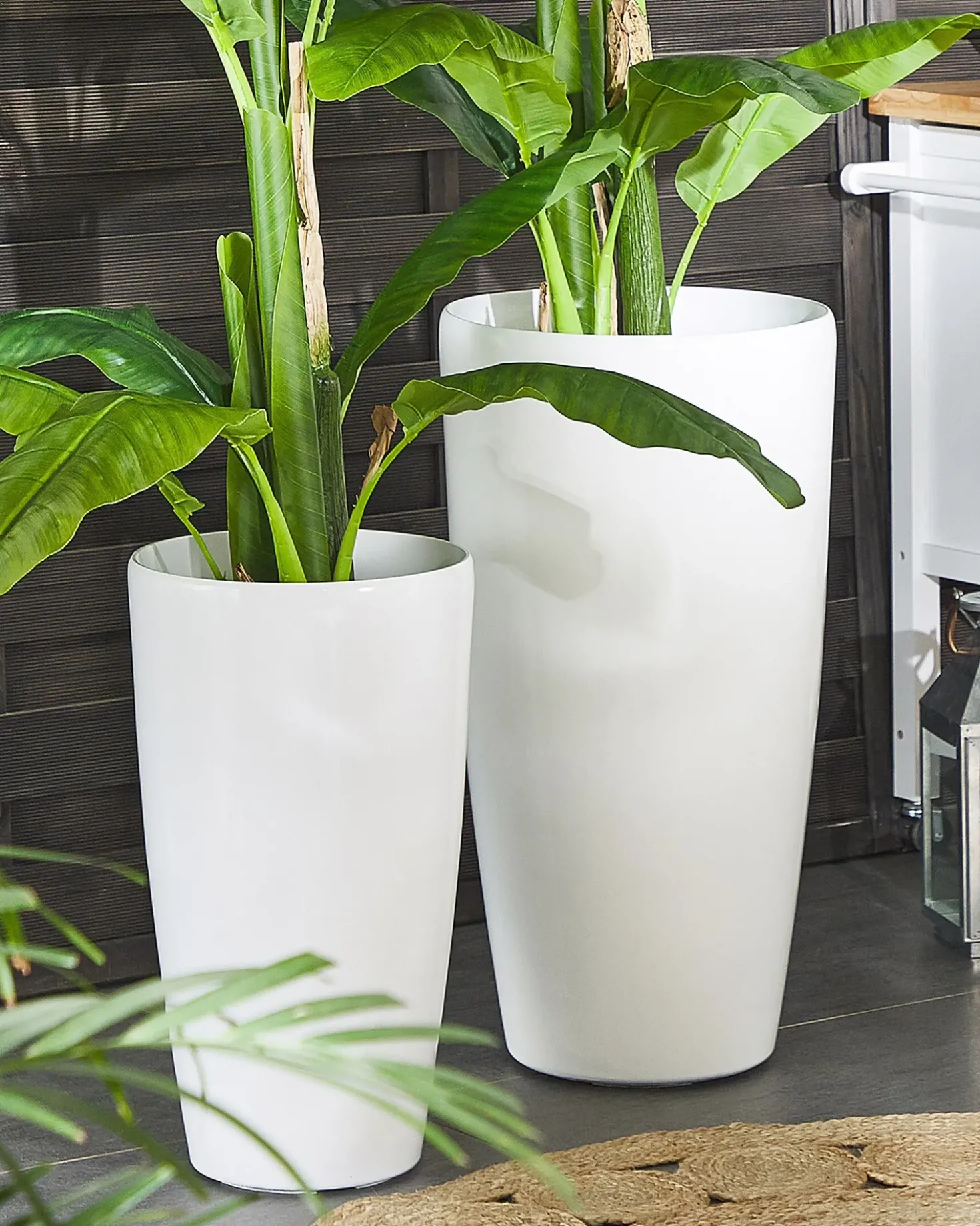 Set di 2 vasi per piante TSERIA 32 cm Bianco