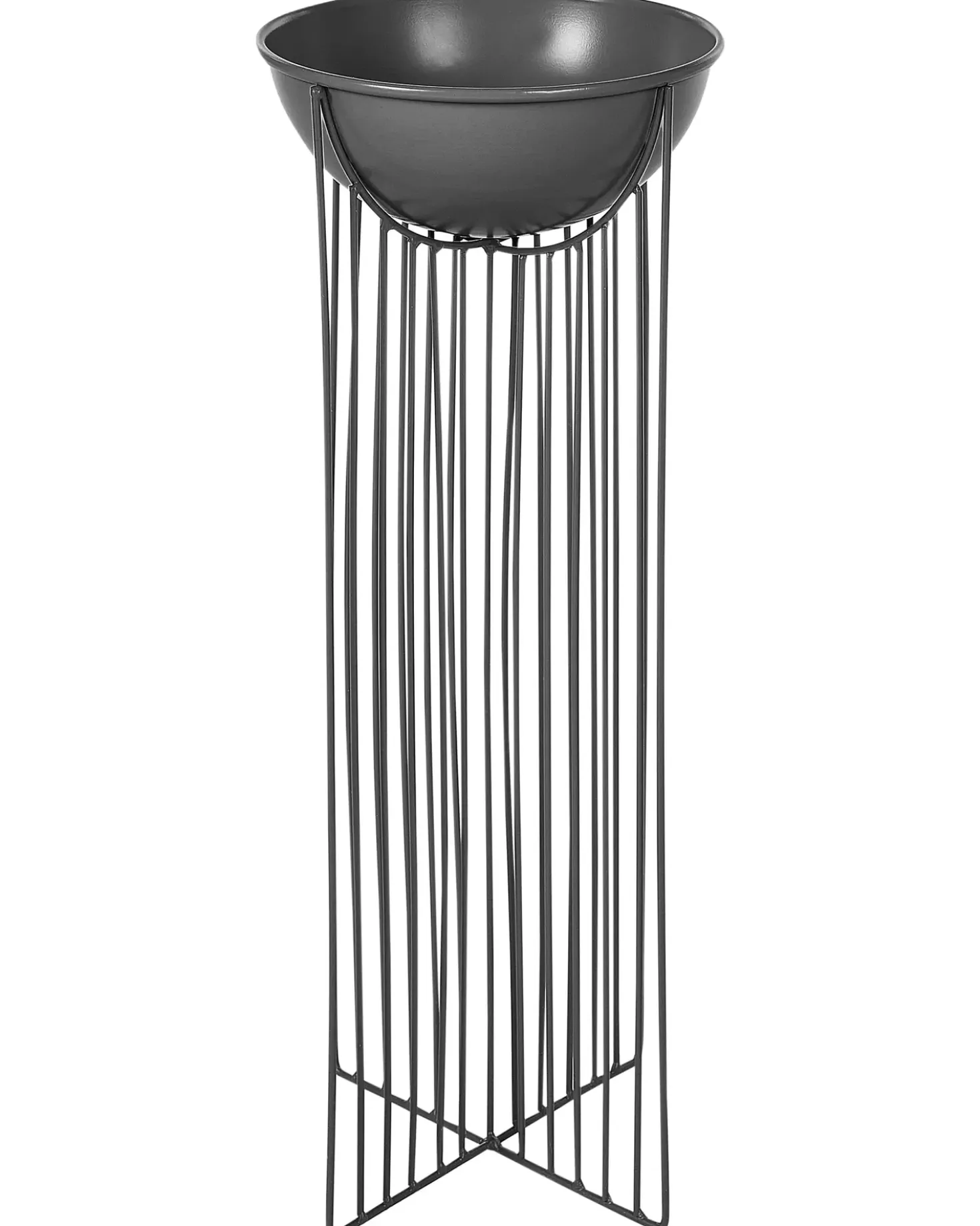 Set di 2 vasi rialzati per piante FICARIA Metallo 22 cm Nero