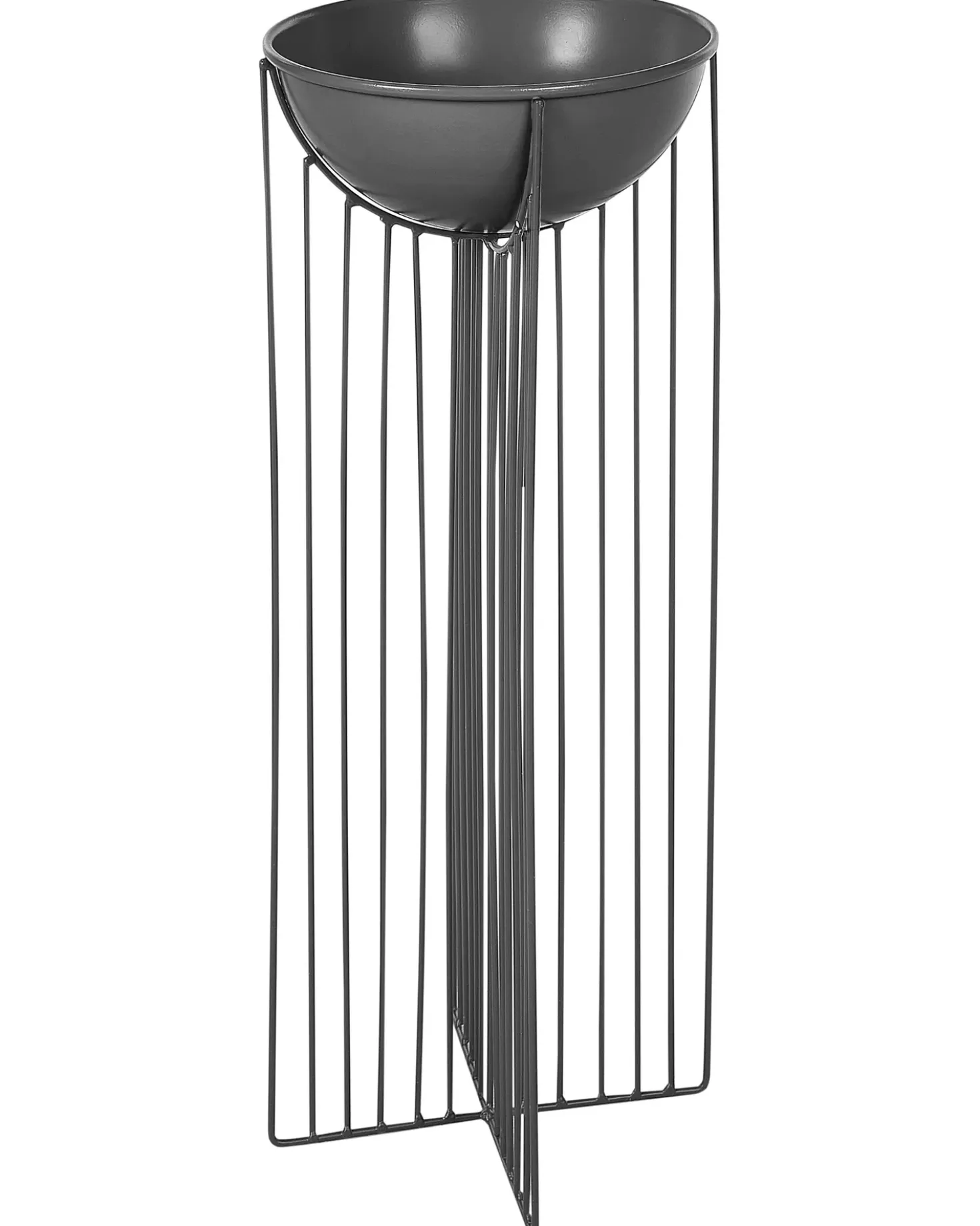 Set di 2 vasi rialzati per piante FICARIA Metallo 22 cm Nero