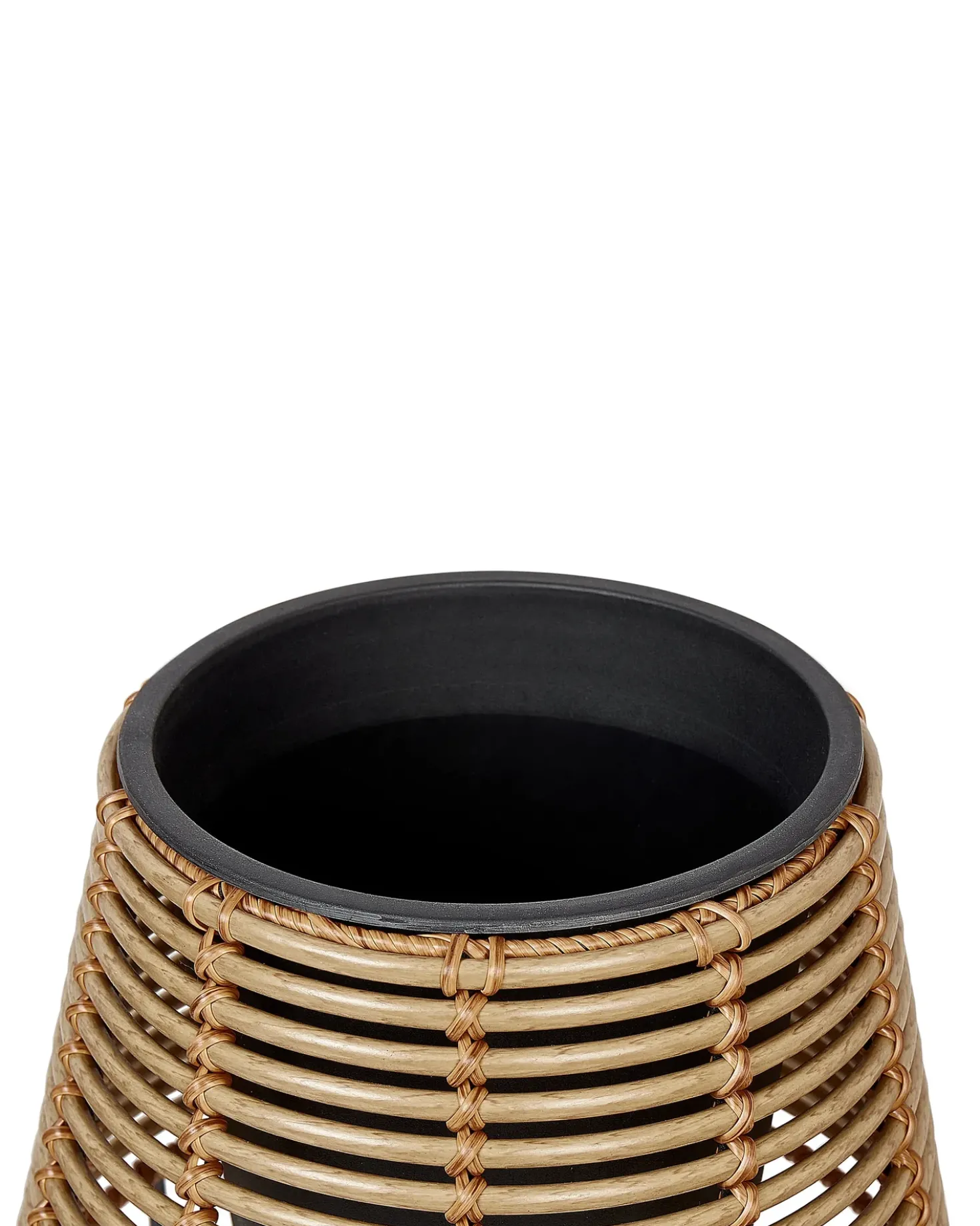 Set di 2 vasi rialzati per piante BORAGO Rattan sintetico (PE) 20/21 cm Naturale