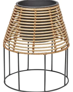 Set di 2 vasi rialzati per piante BORAGO Rattan sintetico (PE) 20/21 cm Naturale