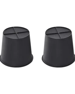 Set di 2 vasi rialzati per piante BORAGO Rattan sintetico (PE) 20/21 cm Naturale