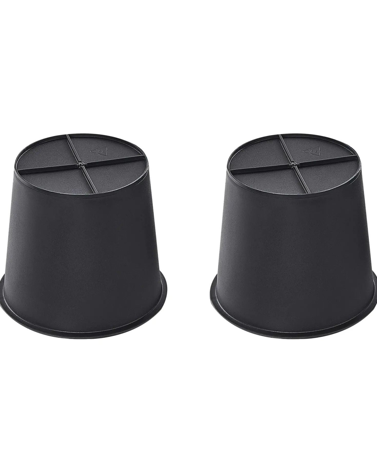 Set di 2 vasi rialzati per piante BORAGO Rattan sintetico (PE) 20/21 cm Naturale