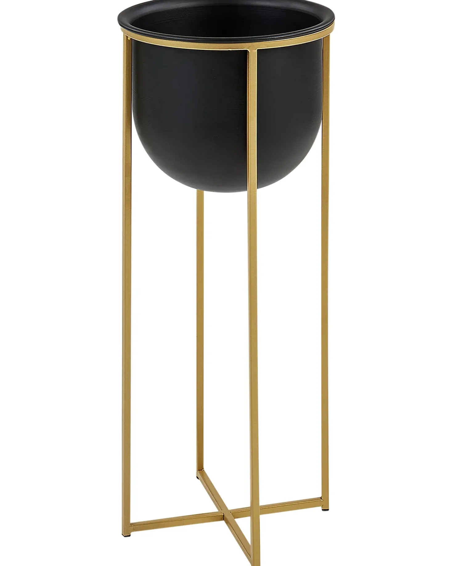 Set di 2 vasi rialzati per piante THUJA Metallo 21 cm Nero