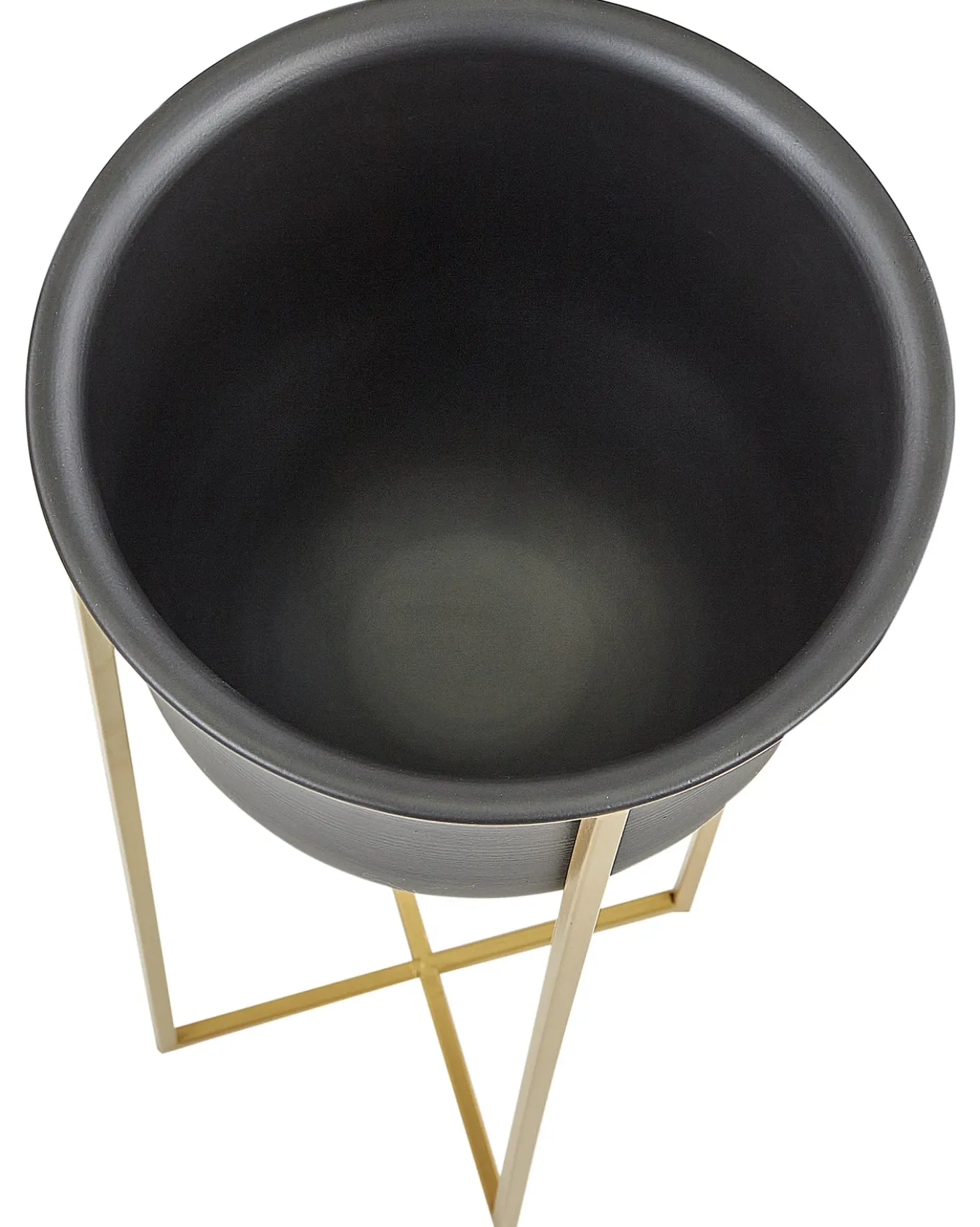 Set di 2 vasi rialzati per piante THUJA Metallo 21 cm Nero