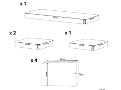 Set di copricuscini per esterni BERMUDA Grigio