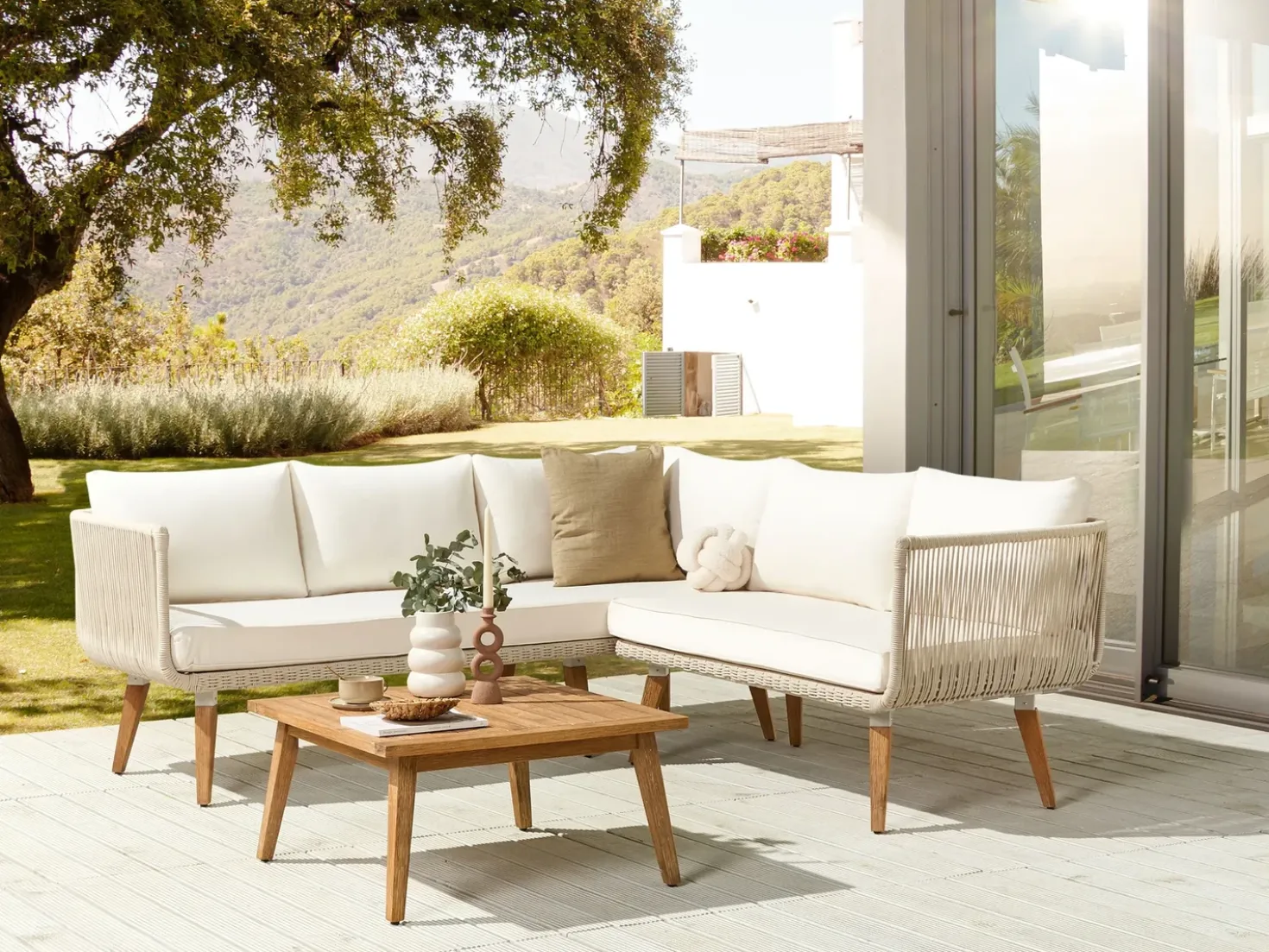 Set di copricuscini per esterni ALCAMO Beige chiaro