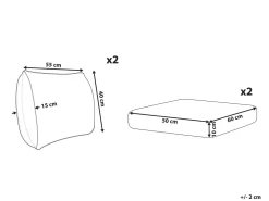 Set di copricuscini per esterni GARGANO Beige chiaro