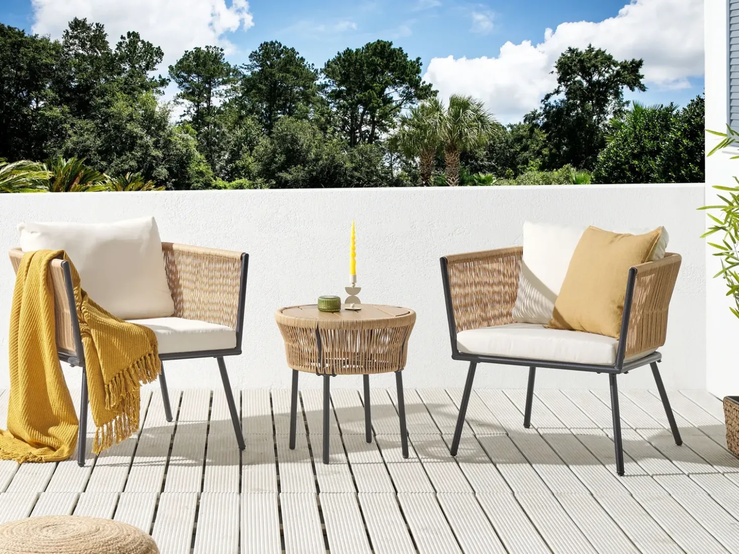 Set di copricuscini per esterni GARGANO Beige chiaro