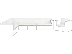 Set di copricuscini per esterni XXL Bianco sporco
