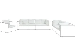 Set di copricuscini per esterni MAESTRO II Bianco sporco