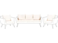 Set di copricuscini per esterni VITTORIA XL Bianco sporco