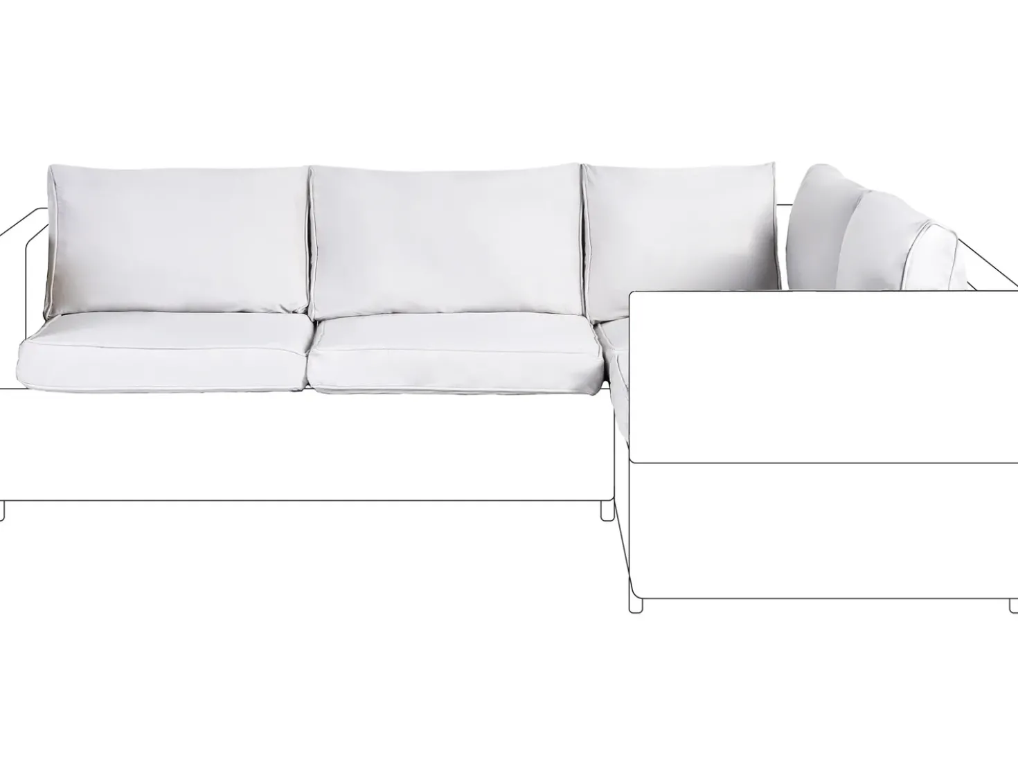 Set di copricuscini per esterni AVOLA Grigio chiaro