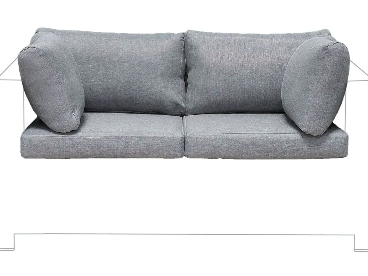 Set di copricuscini per esterni MILANO Grigio