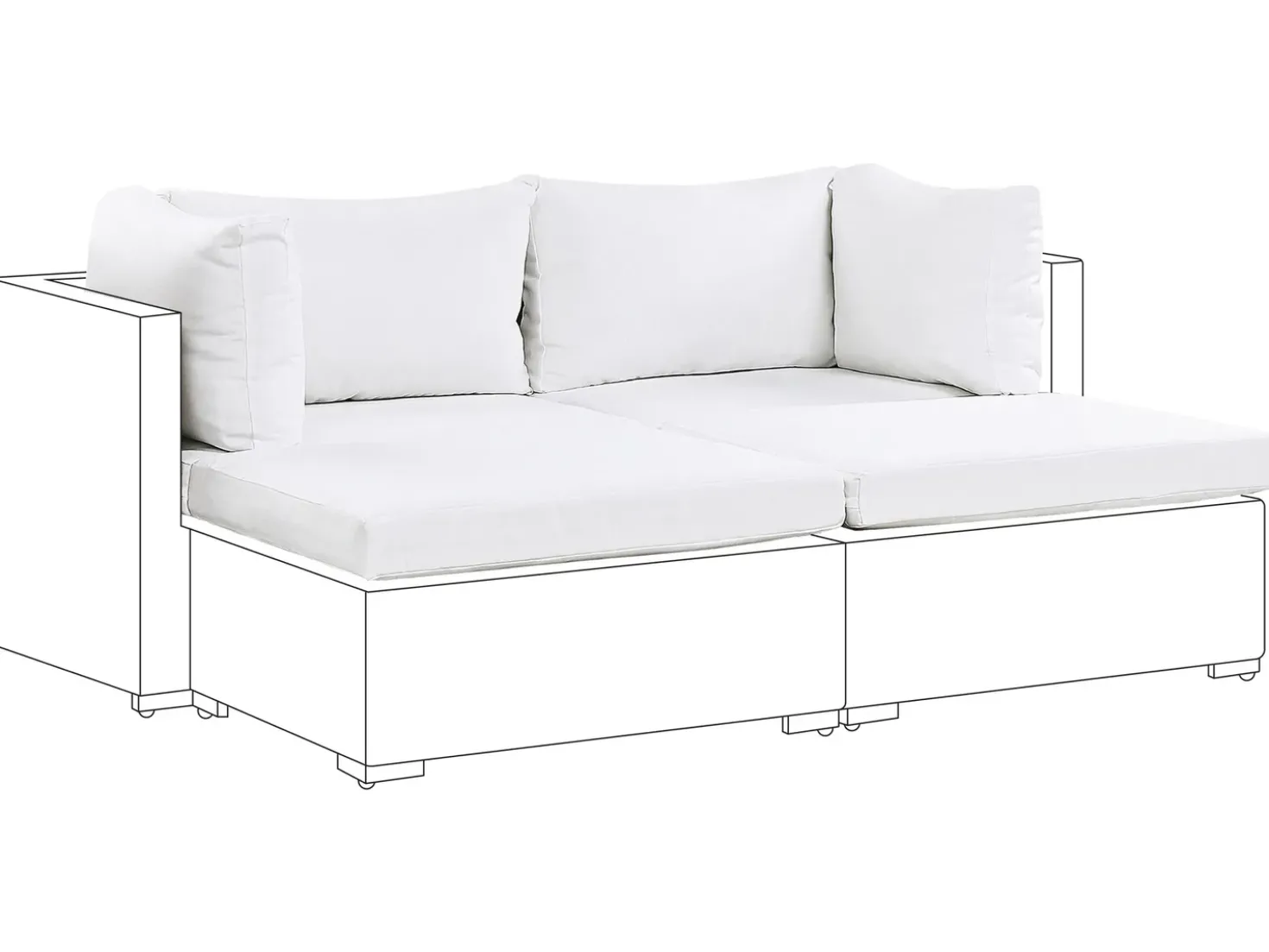 Set di copricuscini per esterni NOTO Bianco sporco