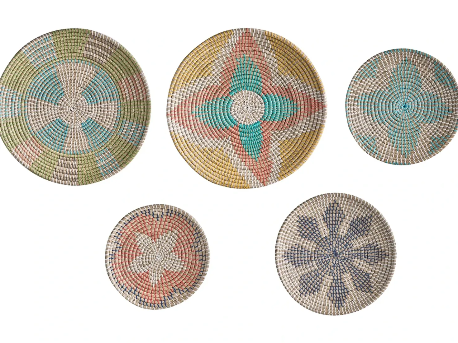 Set di decorazioni da appendere SONLA Alghe marine 45/35/30 cm Multicolore