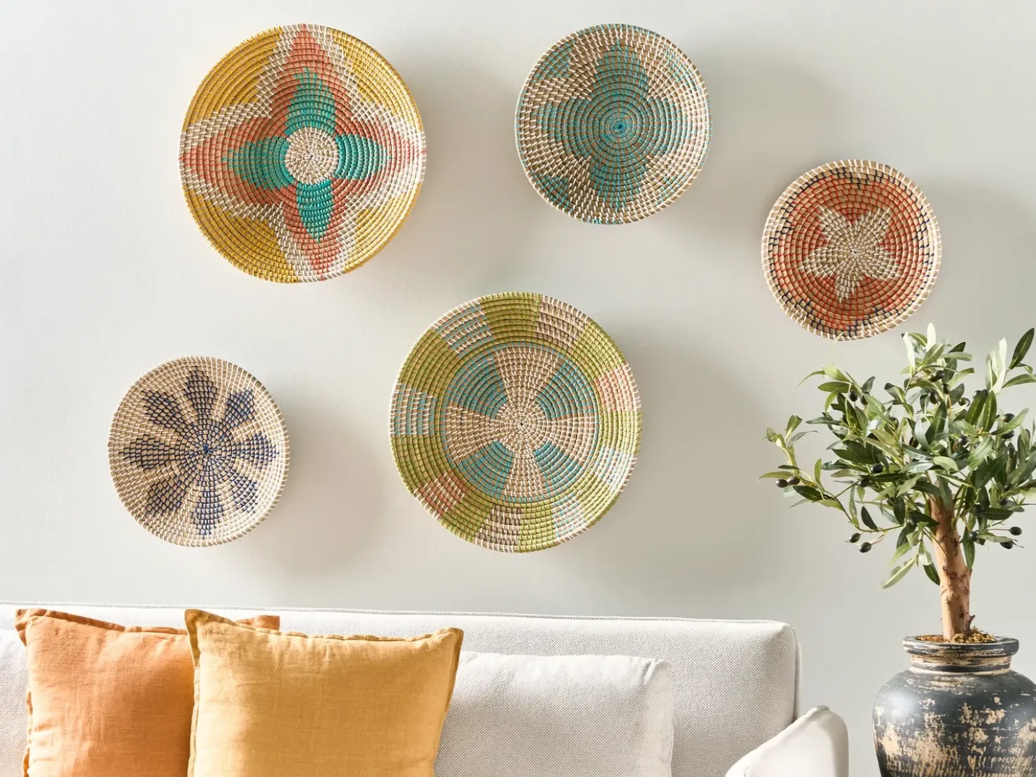 Set di decorazioni da appendere SONLA Alghe marine 45/35/30 cm Multicolore