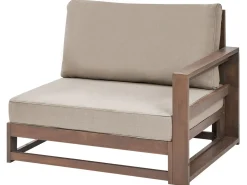 Set di divani angolari da giardino 4 posti TIMOR Lato Sinistro Modulare Legno di acacia certificato Marrone scuro