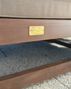 Set di divani angolari da giardino 4 posti TIMOR Lato Sinistro Modulare Legno di acacia certificato Marrone scuro