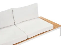 Set di divani angolari da giardino 5 posti POSITANO Bianco sporco