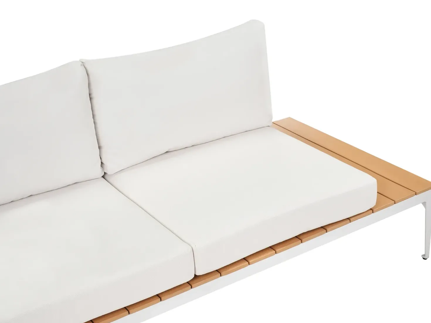 Set di divani angolari da giardino 5 posti POSITANO Bianco sporco