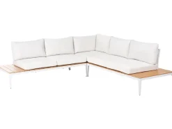 Set di divani angolari da giardino 5 posti POSITANO Bianco sporco