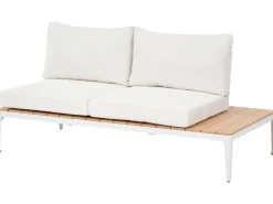 Set di divani angolari da giardino 5 posti POSITANO Bianco sporco