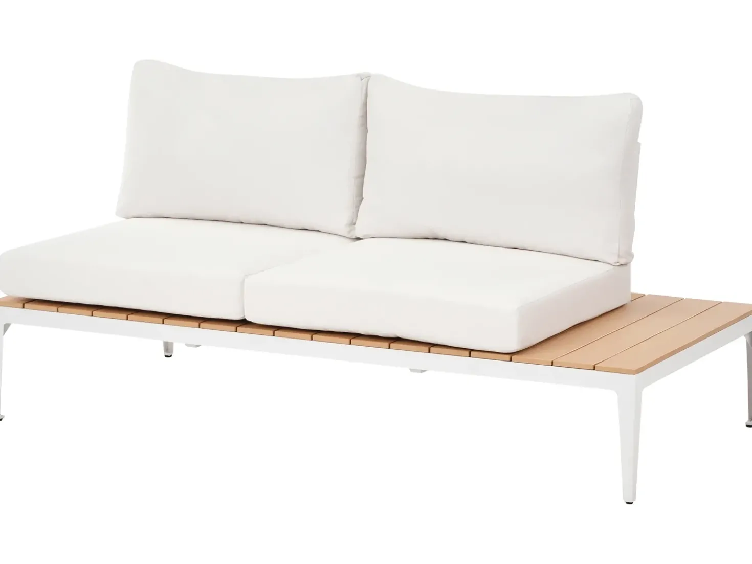Set di divani angolari da giardino 5 posti POSITANO Bianco sporco