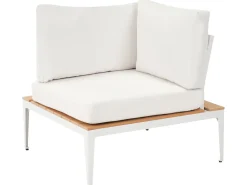 Set di divani angolari da giardino 5 posti POSITANO Bianco sporco
