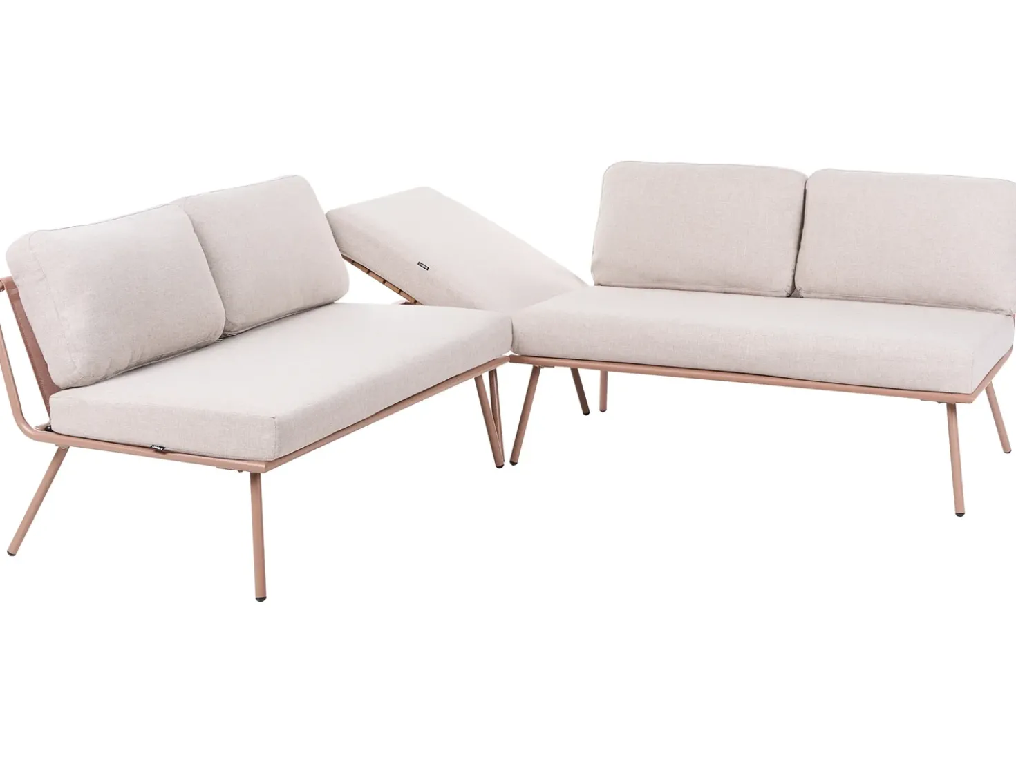 Set di divani angolari da giardino 4 posti CACCAMO Beige