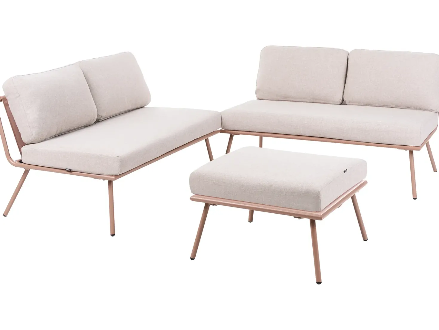 Set di divani angolari da giardino 4 posti CACCAMO Beige