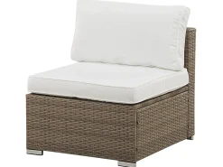 Set di divani angolari da giardino 6 posti BELVEDERE Rattan sintetico (PE) Bianco