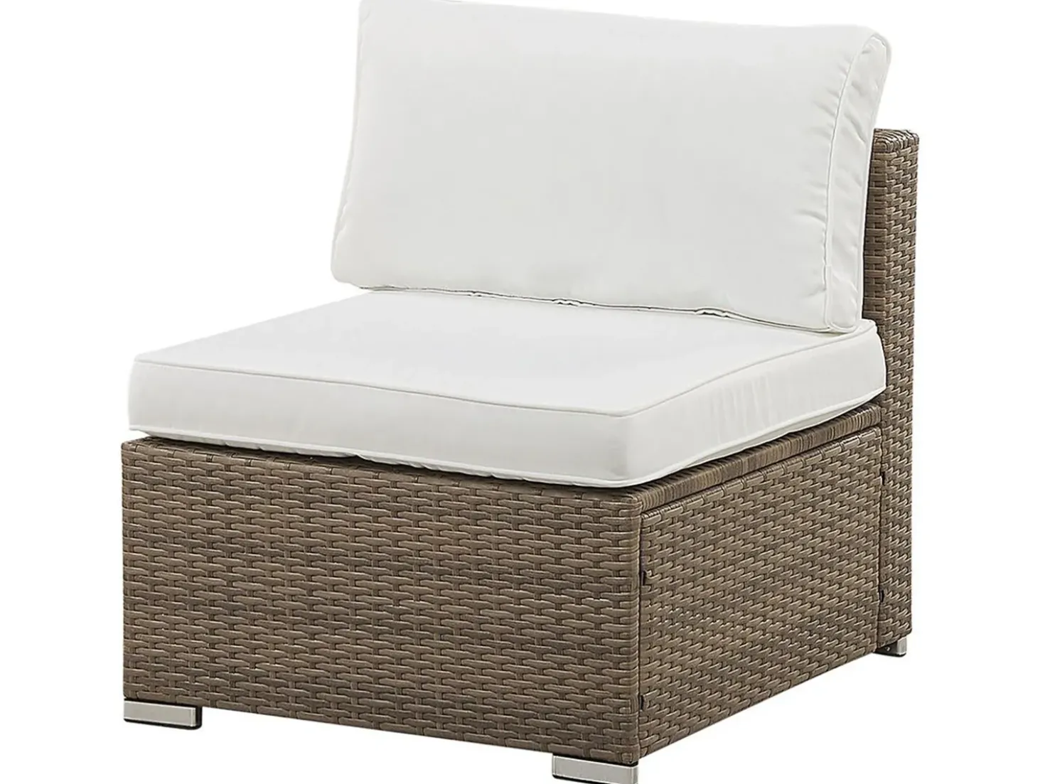 Set di divani angolari da giardino 6 posti BELVEDERE Rattan sintetico (PE) Bianco