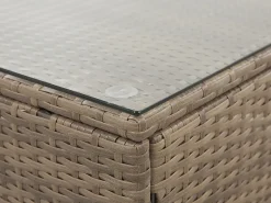 Set di divani angolari da giardino 6 posti BELVEDERE Rattan sintetico (PE) Bianco