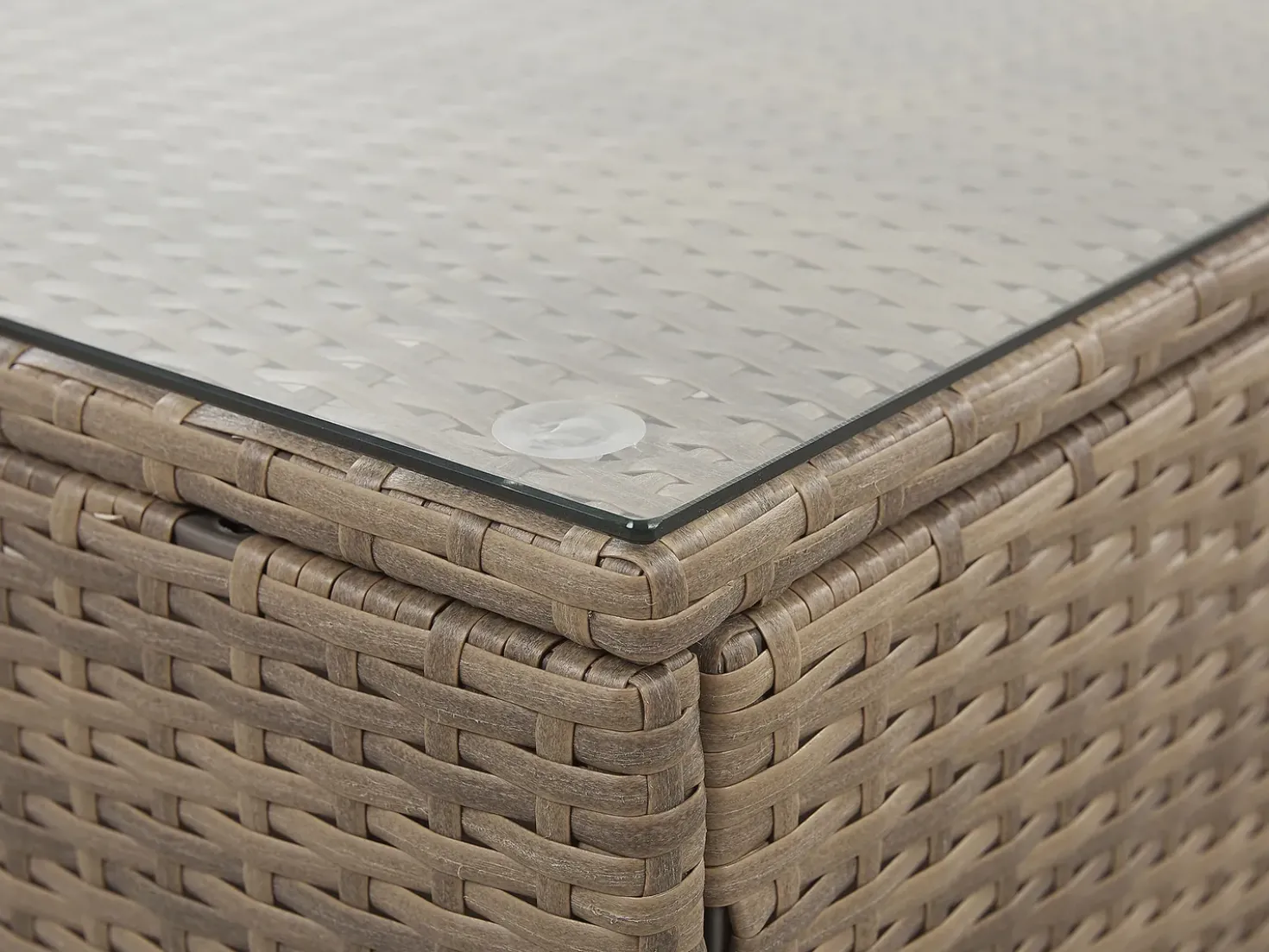 Set di divani angolari da giardino 6 posti BELVEDERE Rattan sintetico (PE) Bianco