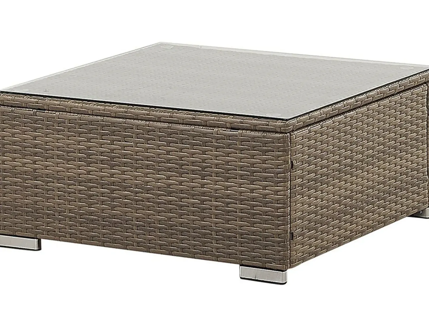 Set di divani angolari da giardino 6 posti BELVEDERE Rattan sintetico (PE) Bianco