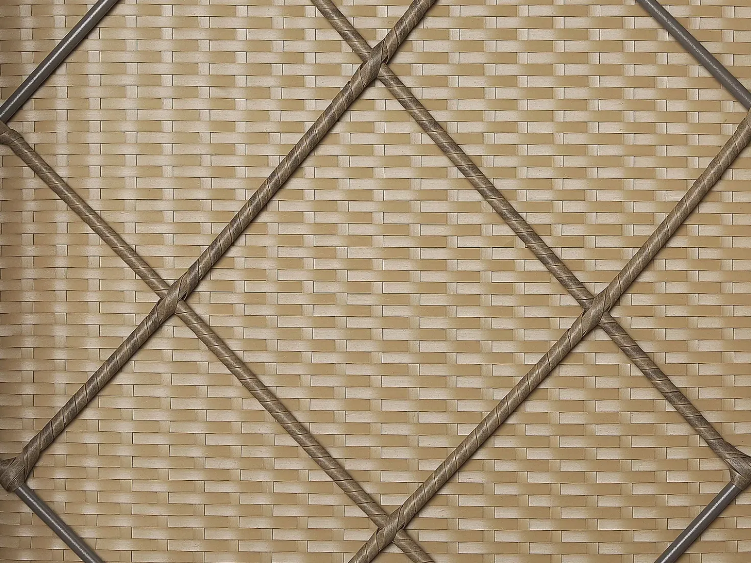 Set di divani angolari da giardino 6 posti BELVEDERE Rattan sintetico (PE) Bianco