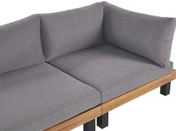 Set di divani angolari da giardino 5 posti FRAZZANO Modulare Legno di acacia certificato Grigio