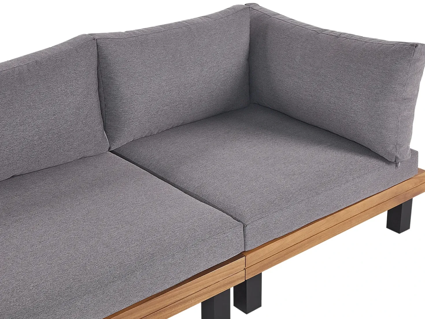 Set di divani angolari da giardino 5 posti FRAZZANO Modulare Legno di acacia certificato Grigio