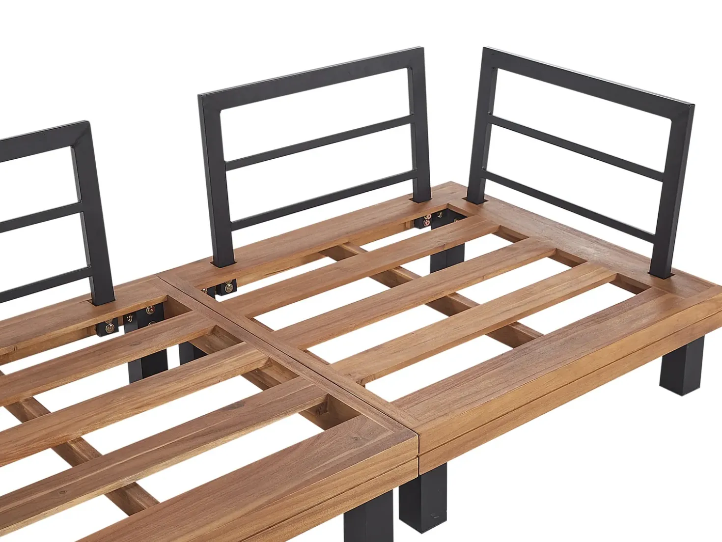 Set di divani angolari da giardino 5 posti FRAZZANO Modulare Legno di acacia certificato Grigio