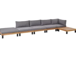 Set di divani angolari da giardino 5 posti FRAZZANO Modulare Legno di acacia certificato Grigio