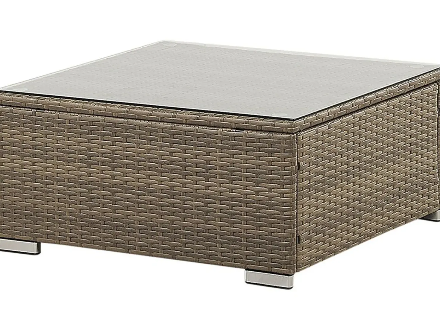 Set di divani angolari da giardino 6 posti BELVEDERE Rattan sintetico (PE) Marrone