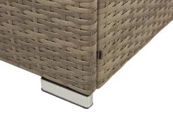 Set di divani angolari da giardino 6 posti BELVEDERE Rattan sintetico (PE) Marrone