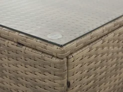 Set di divani angolari da giardino 6 posti BELVEDERE Rattan sintetico (PE) Marrone