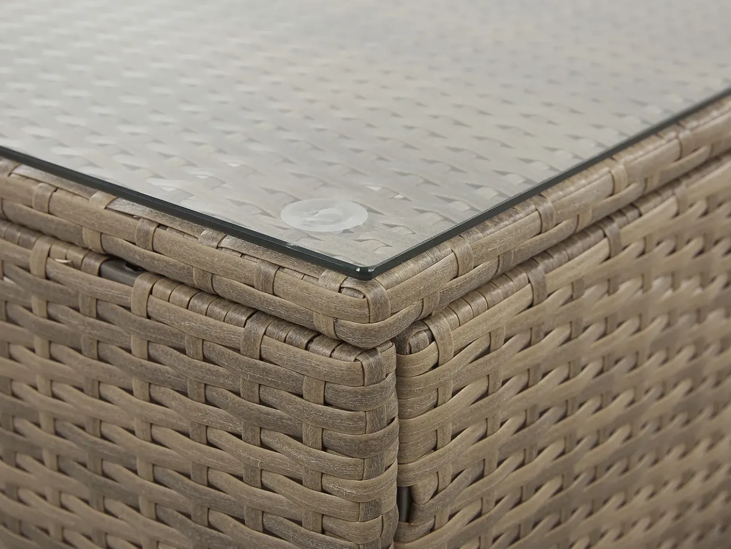 Set di divani angolari da giardino 6 posti BELVEDERE Rattan sintetico (PE) Marrone