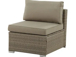 Set di divani angolari da giardino 6 posti BELVEDERE Rattan sintetico (PE) Marrone
